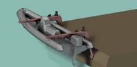 Lightweight carbon davits to lift dingy