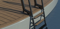 Telescopic gangway for boarding on yachts